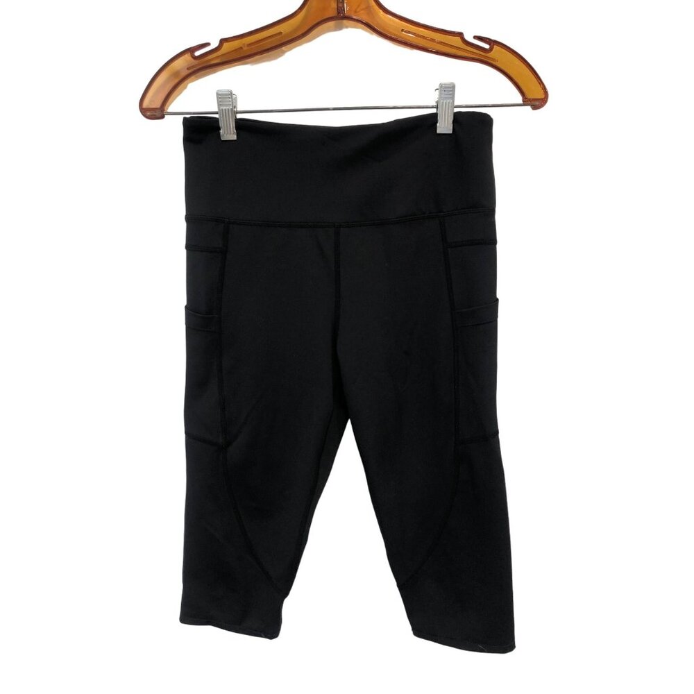 Zyia Active Crop Leggings Womens Size 6 - 8 Black Gym Yoga Pants